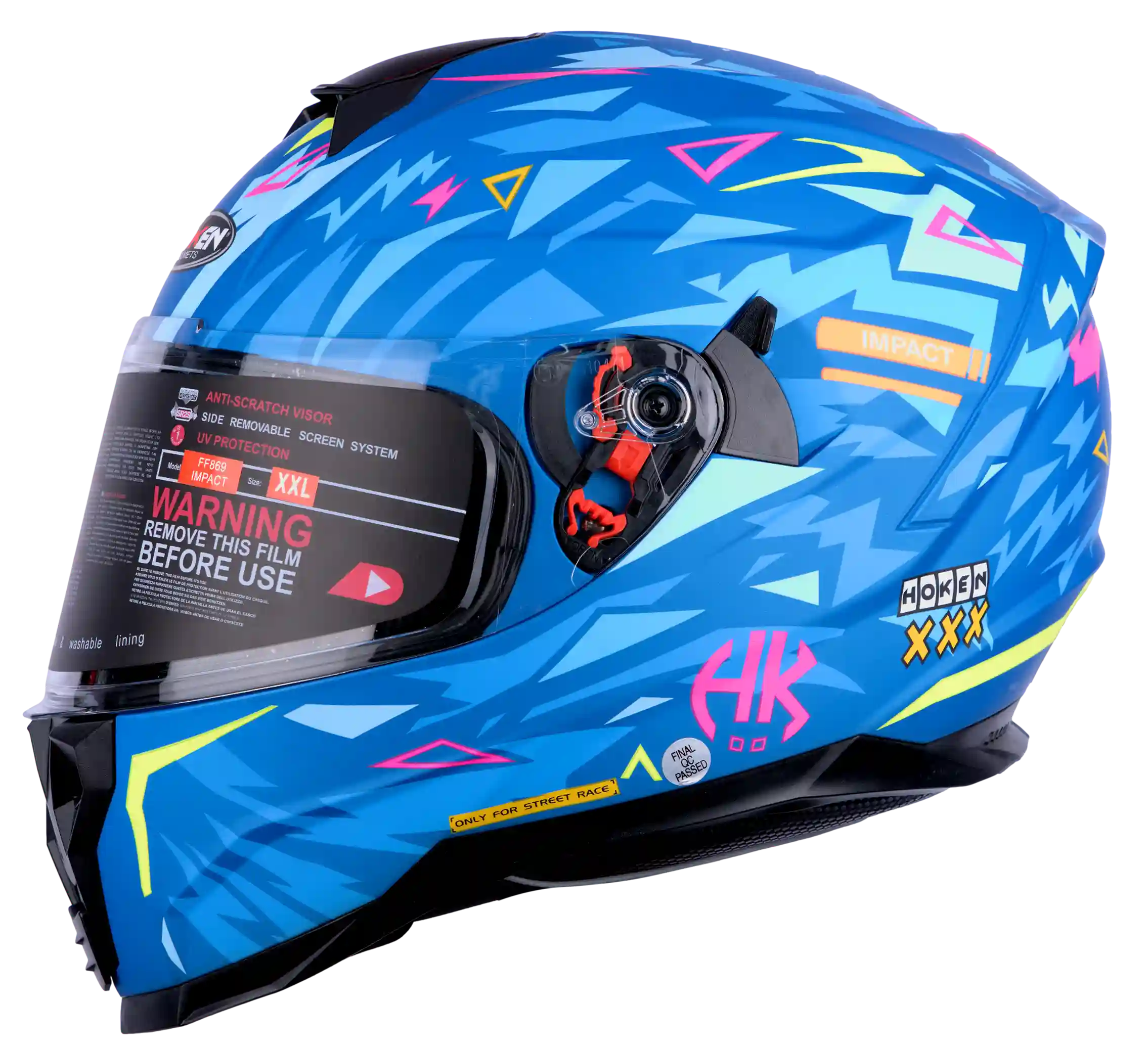 CASCO HOKEN 869 IMPACT AZUL MATE